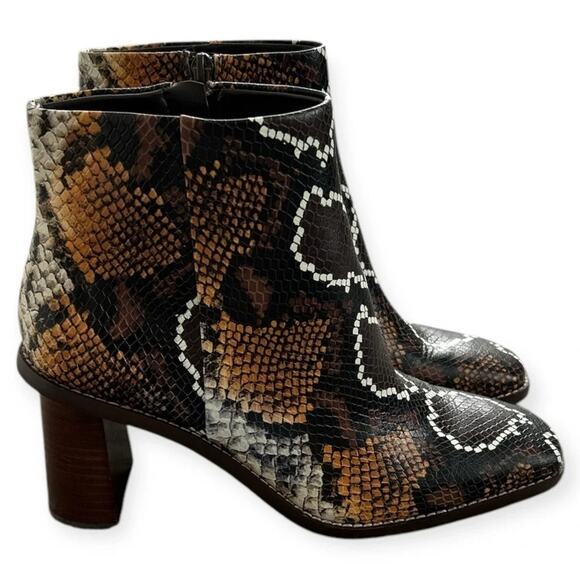 Gibson Latimer Vina Snake Embossed Boots Color: Black/Brown Size 8.5 - Picture 9 of 9